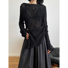 Load image into Gallery viewer, Side Slit Pleated Sweater Top
