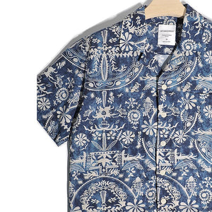 Cuban Collar Floral Beach Casual Short-sleeved Shirt