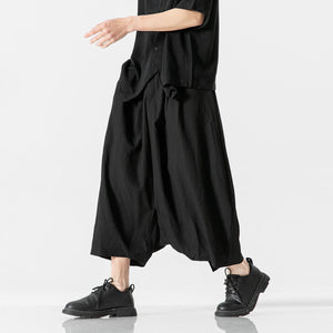 Summer Black Wide Leg Bloomers