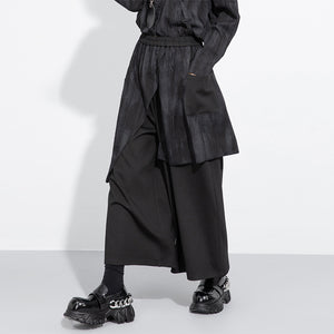 Layered Fake Two-piece Cropped Culottes