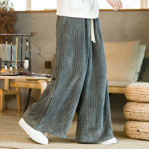 Thickened Corduroy Wide-leg Straight Pants