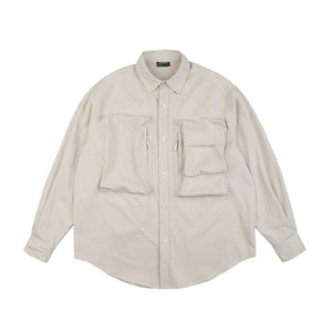 Japanese Loose Big Pocket Shirt