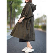 Load image into Gallery viewer, Retro Loose Hooded Trench Coat
