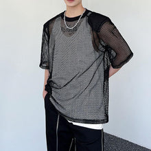 Load image into Gallery viewer, Cutout Fishnet Short Sleeve T-Shirt
