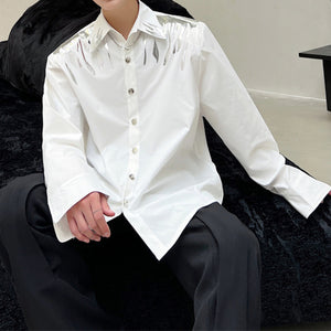 Long Sleeve Padded Relaxed Shirt