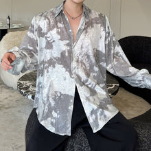 Load image into Gallery viewer, Tie-dye Glossy Long-sleeved Shirt
