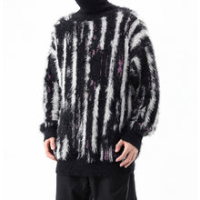 Load image into Gallery viewer, Loose Turtleneck Vertical Striped Sweater
