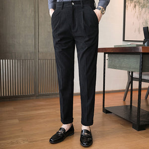 Corduroy Slim Casual Trousers