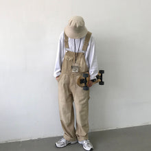 Load image into Gallery viewer, Retro Workwear Colorblock Denim Overalls
