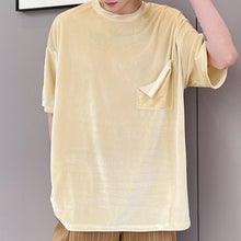 Load image into Gallery viewer, Velvet Solid Half Sleeve T-Shirt
