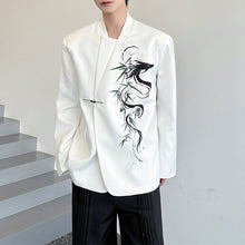 Load image into Gallery viewer, Ink Dragon Print Casual Blazer
