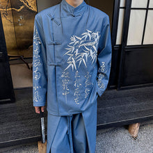 Load image into Gallery viewer, Bamboo Embroidered Button Down Shirt and Trouser Suit
