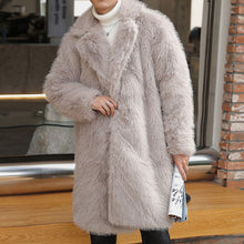 Load image into Gallery viewer, Winter Long Thick Faux Plush Coat
