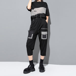 Patchwork Loose Harem Pants