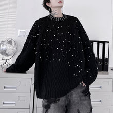 Load image into Gallery viewer, Cable Beaded Loose Knitted Thick Sweater
