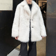 Load image into Gallery viewer, Faux Fur Double Breasted Lapel Jacket
