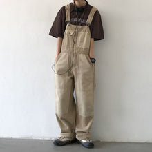 Load image into Gallery viewer, Retro Workwear Colorblock Denim Overalls
