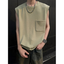 Load image into Gallery viewer, Vertical Striped Pocket Casual Vest
