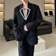 Load image into Gallery viewer, 3D Jacquard Handmade Pearl Blazer
