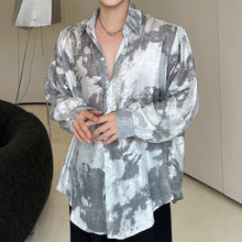 Load image into Gallery viewer, Tie-dye Glossy Long-sleeved Shirt
