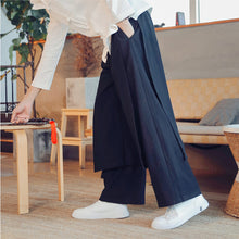 Load image into Gallery viewer, Retro Fake Two-piece Cotton And Linen Loose Skirt Pants
