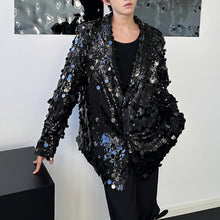 Load image into Gallery viewer, Sequined Reflective Stage Costume Sequins Blazer
