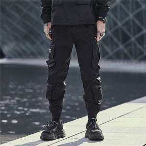 Multi-pocket Dark Skinny Pants