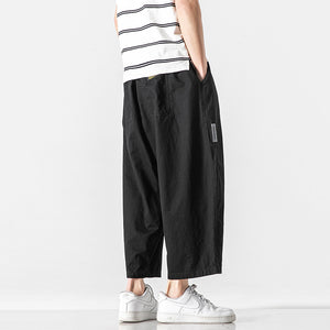 Retro Straight Loose Cropped Trousers