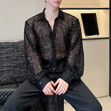 Load image into Gallery viewer, Hollow Loose Sequin Shirt
