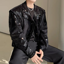 Load image into Gallery viewer, Sequined Shoulder Padded Jacket
