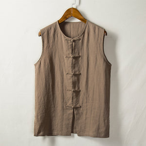 Loose Linen Casual Vest