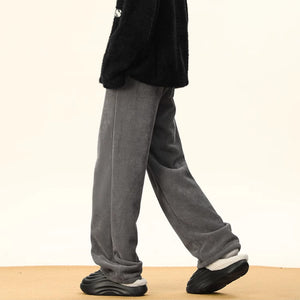 Thick Cotton Casual Corduroy Straight Wide-leg Pants