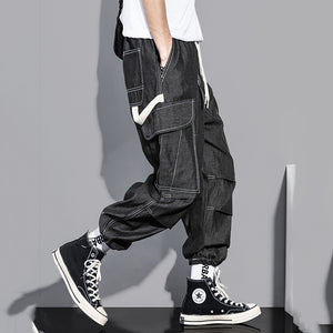 Drawstring Drawstring Loose Harem Multi-pocket Cargo Pants