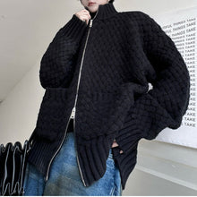 Load image into Gallery viewer, Woven Stand Collar Hollow Sweater
