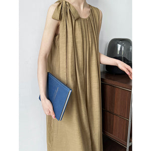 Thin Pleated A-Line Tank Dress