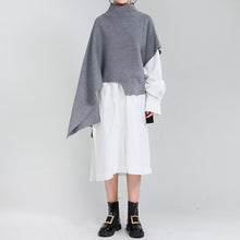 Load image into Gallery viewer, Loose Turtleneck Shawl Sweater
