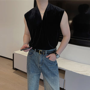 V-neck Sleeveless Loose Casual Vest