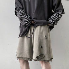 Load image into Gallery viewer, Layered Distressed Track Shorts
