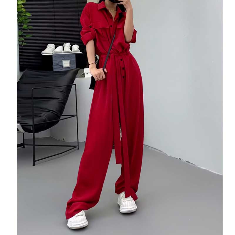 Loose Wide-Leg Casual Jumpsuit