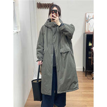 Load image into Gallery viewer, Padded Windbreaker Mid-Length Hooded Cotton Jacket
