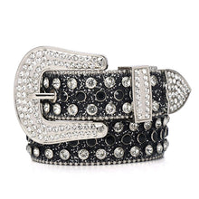 Load image into Gallery viewer, Alloy Pin Buckle Imitation Diamond Inlaid PU Belt
