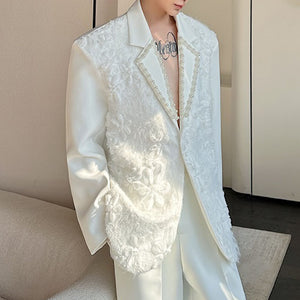 3D Jacquard Handmade Pearl Blazer