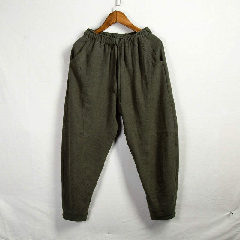 Vintage Loose Linen Wide Leg Casual Pants