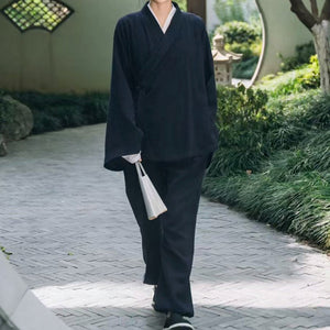 Wudang Practice Sanqing Collar Wide Sleeves Taoist Robe