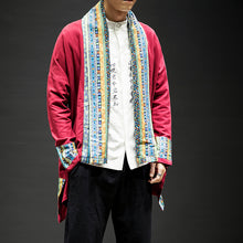 Load image into Gallery viewer, Ethnic Printed Cotton Linen Cardigan
