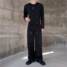 Load image into Gallery viewer, Exposed Line Structure Multi-layered Trousers
