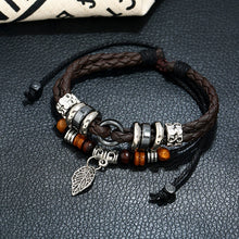 Load image into Gallery viewer, Multi-layered Braided Leather Bracelet
