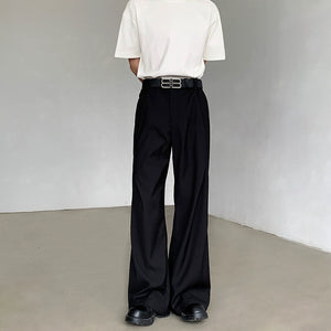 Casual Wide-leg Floor-length Trousers