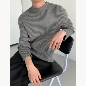 Slim Fit Half Turtleneck Base Knit Sweater