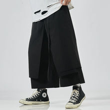 Load image into Gallery viewer, Japanese Style Flowing Straps Fake Two-piece Loose Casual Pants
